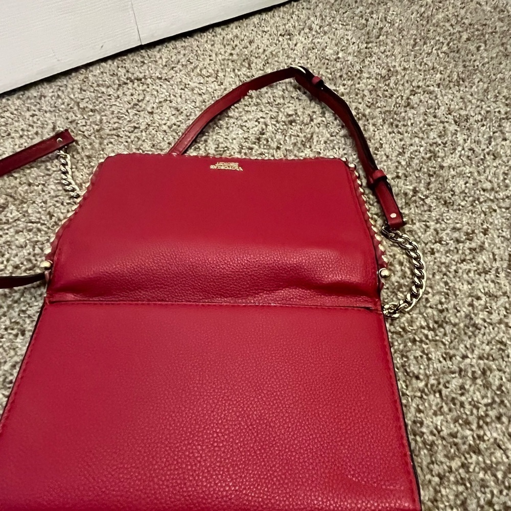 Victoria's Secret Red Clutch/Purse with Gold Accents - Picture 8 of 14